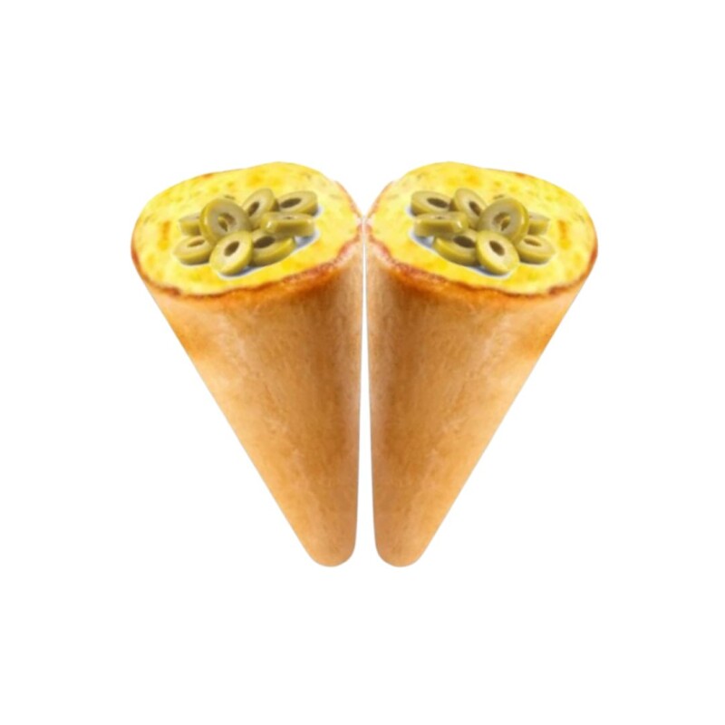 Pizza en cono sabor Muzzarella y Aceitunas Cone Food - 2 uds. Pizza en cono sabor Muzzarella y Aceitunas Cone Food - 2 uds.