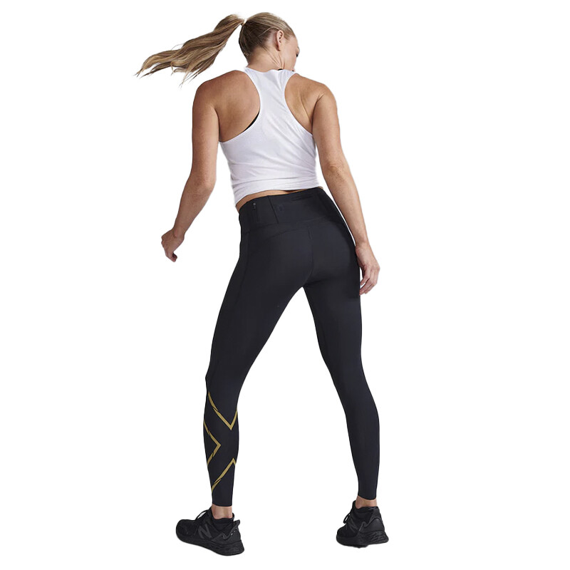 Calza 2XU Light Speed Mid-Rise Comp Tights Negro