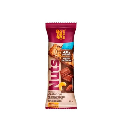 Barrita de castañas y chocolate Nuts Bar Nuts Bar 25g Chocolate