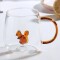Taza de vidrio con diseño 3D 400ml ardilla
