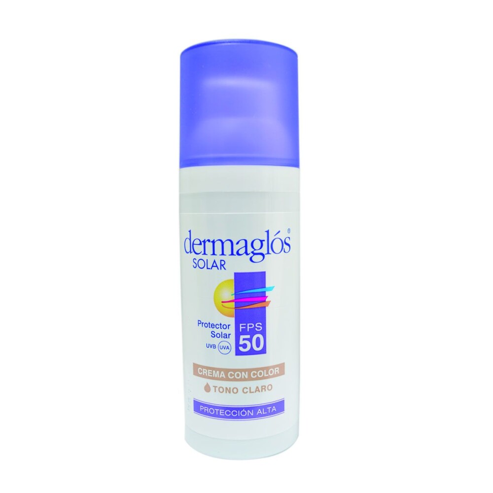 DERMAGLOS SOLAR CUID FAC FPS50 TONO CLAR única