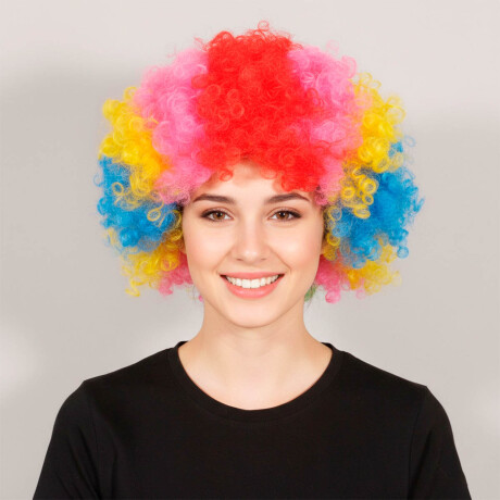 Set N°58 Cotillón Pelucas Afro 9pc Disfraz Fiesta Cot002051
