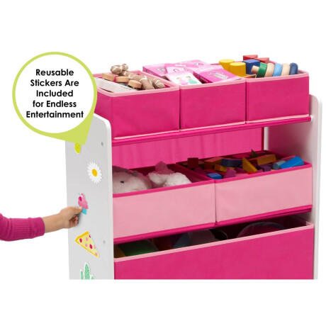 Organizador infantil Wisly Rosado 6 Contenedores