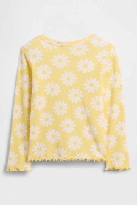 Remera Rib Toddler Niña Spring Yellow