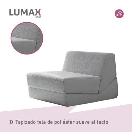 Sillón Sofá Plegable Lumax Modelo Lahti en caja Compactado Gris