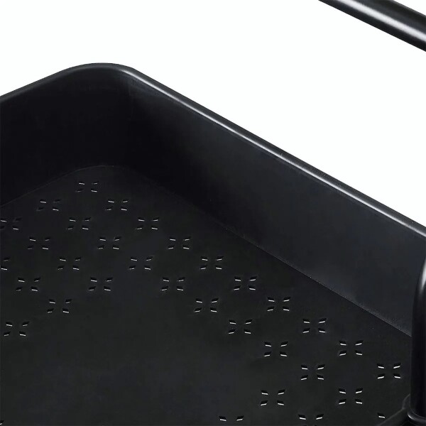 Carrito Carro Organizador Multiuso Con Ruedas Reforzado Color Negro