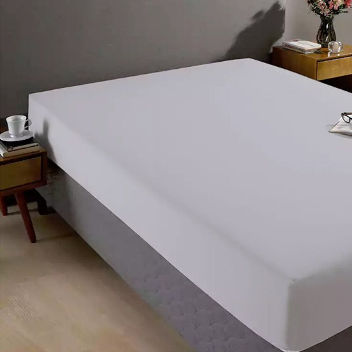 Sábana Ajustable Queen Size Richmond House 100% Microfibra - GRIS 