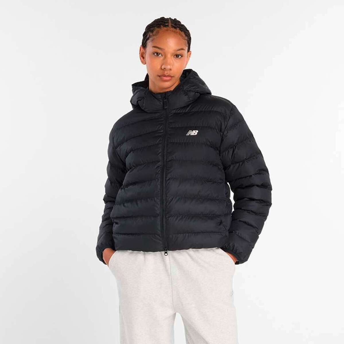 Abrigo Sport Essentials Hooded Puffer de Mujer - Negro 