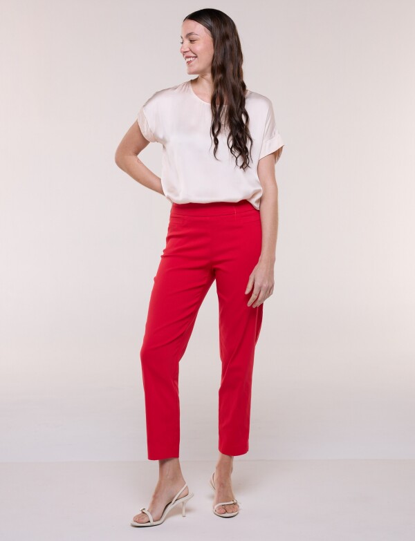 Pantalón Slim Pull On ROJO