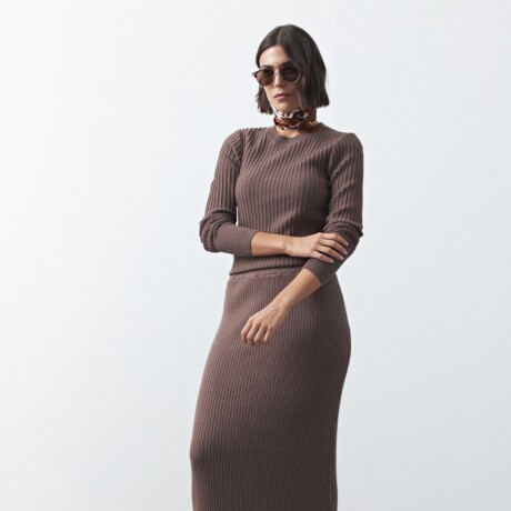 FALDA ROBINE Marrón oscuro