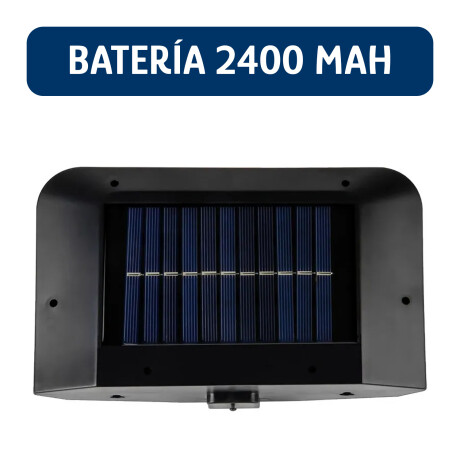 Foco Solar de Pared Exterior 126Leds c/Sensor Mov y Control Negro