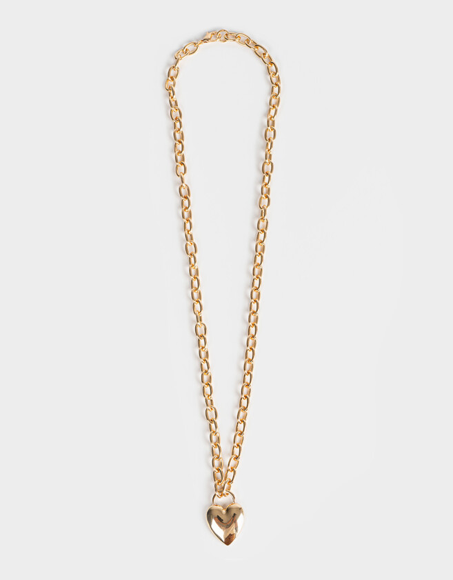 Collares Cortos Con corazón Collar Corto Con Corazón Dorado - Dorado