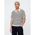JACQUARD STRIPE POLO WHITE NAVY STRIPE