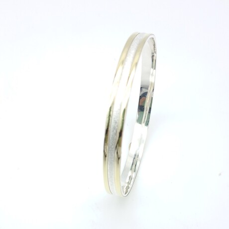 Esclava de plata 925 y double en oro 18 ktes. Esclava de plata 925 y double en oro 18 ktes.