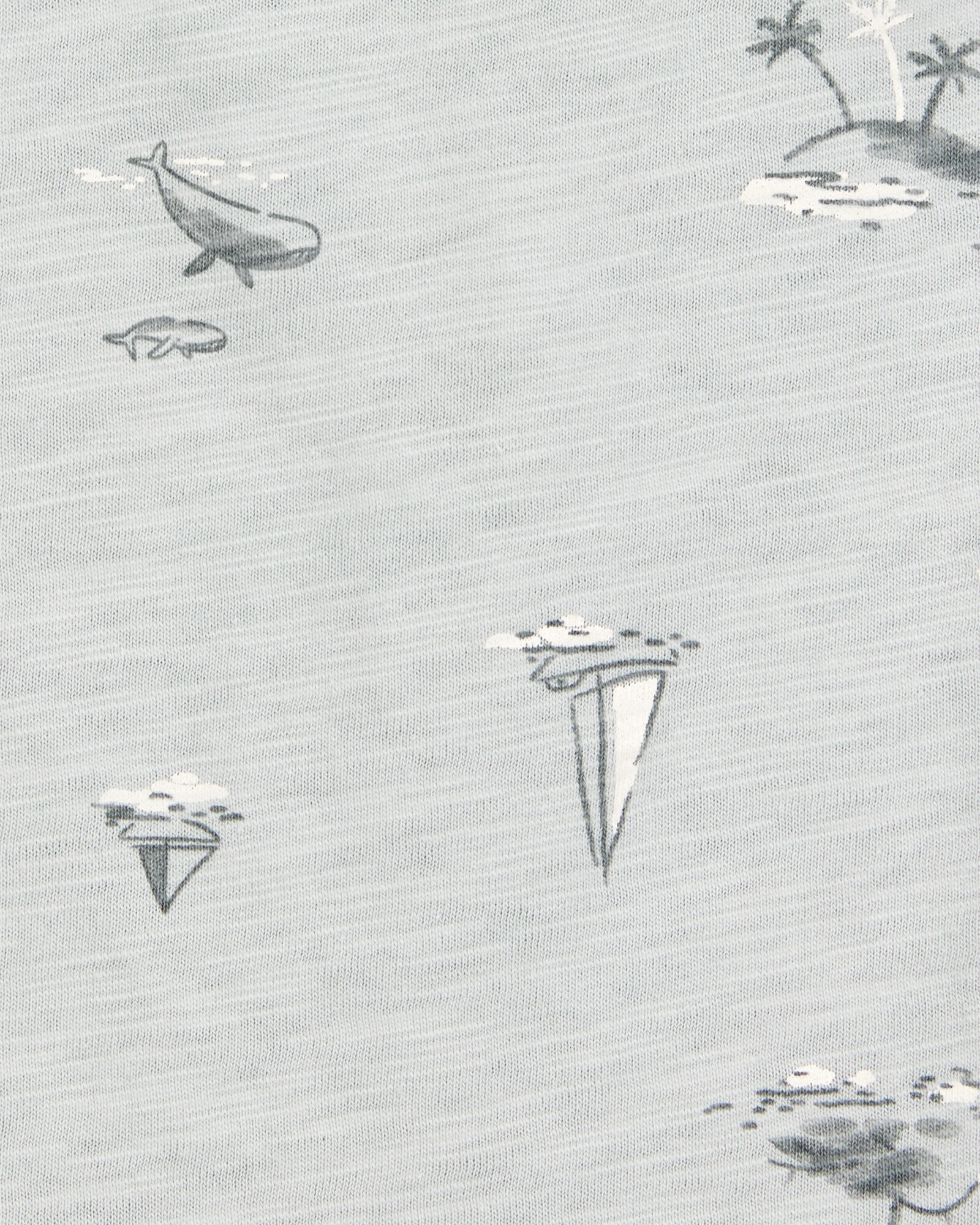 Set tres piezas de algodón, short, remera henley y body, gris Set tres piezas de algodón, short, remera henley y body, gris