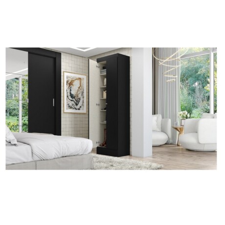 ROPERO MULTIUSO SPACE 2 PUERTAS NEGRO THB ROPERO MULTIUSO SPACE 2 PUERTAS NEGRO THB