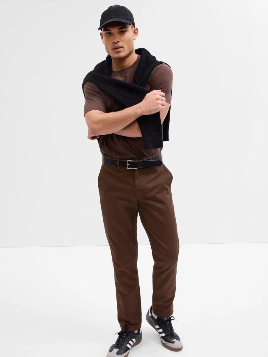 V-ESSENTIAL KHAKI SLIM FIT - New Brown661 