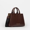 Cartera de Mano Anette Chica en Efecto Cuero Liso Marron