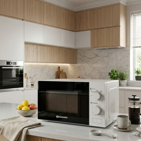 Microondas manual Daewoo | 20 litros | Color blanco Microondas manual Daewoo | 20 litros | Color blanco