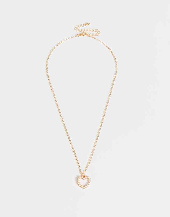 Cadena Corta con Dije Corazón Cadena Con Dije De Corazón - Dorado