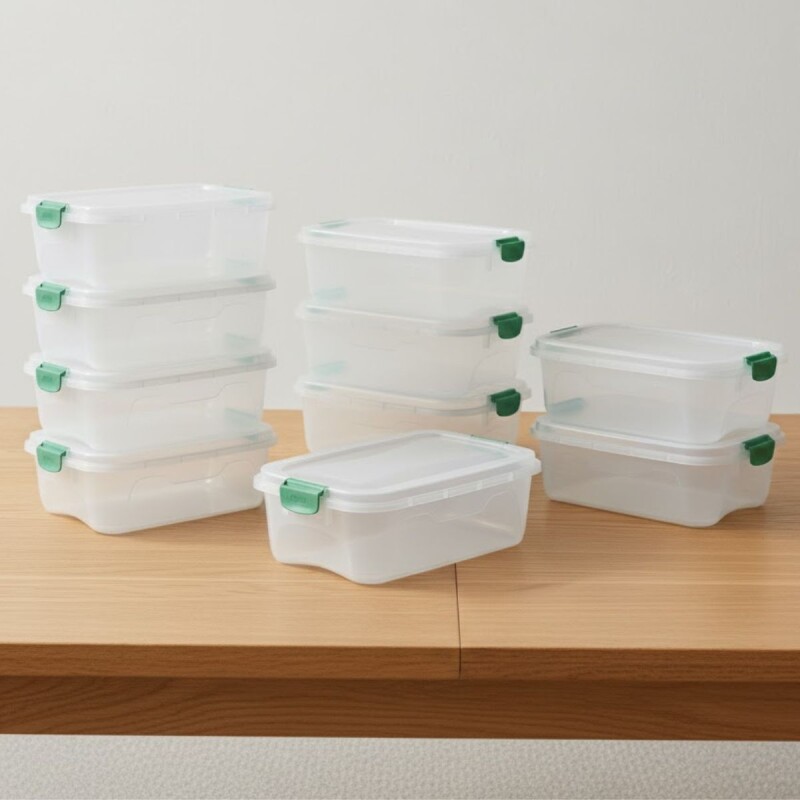 Caja organizadora 6 lts de plástico reforzada TRANSPARENTE