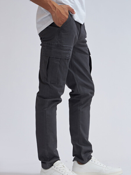 Pantalón cargo clásico Gris Oscuro