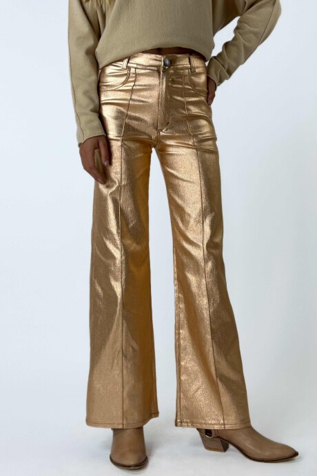 PANTALON METALIZADO FIORENZA Dorado