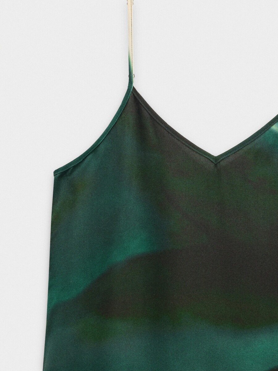 Vestido De Tirantes Estampado multicolor
