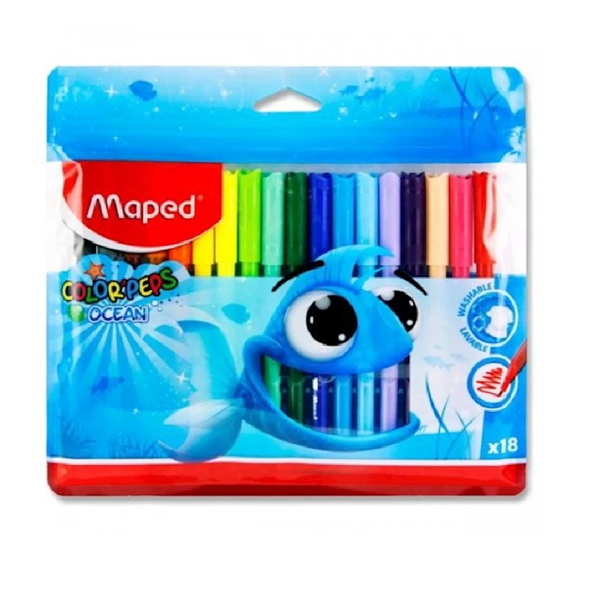 MARCADORES MAPED OCEAN x18 - Único 