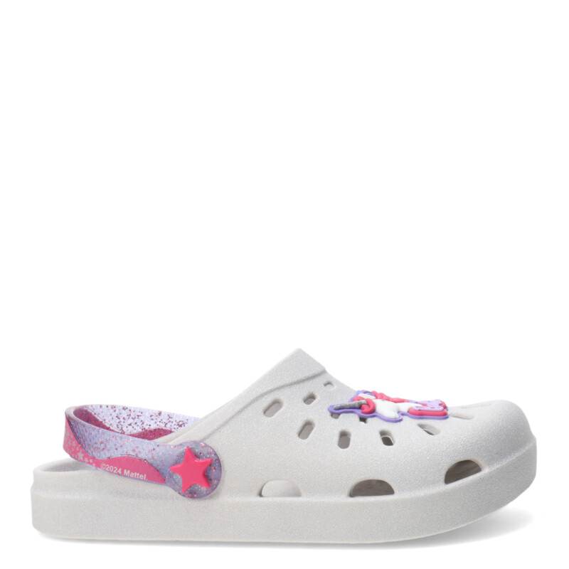 Zuecos Infantiles Barbie Fabuloso Plateado - Lila