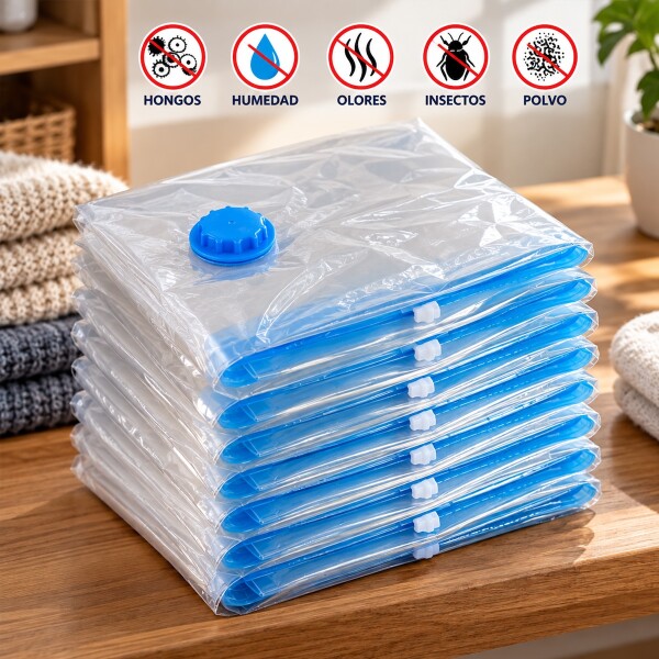 Pack x12 Bolsas de almacenamiento al vacio guardado ropa con bomba electrica IMBACK Pack x12 Bolsas de almacenamiento al vacio guardado ropa con bomba electrica IMBACK