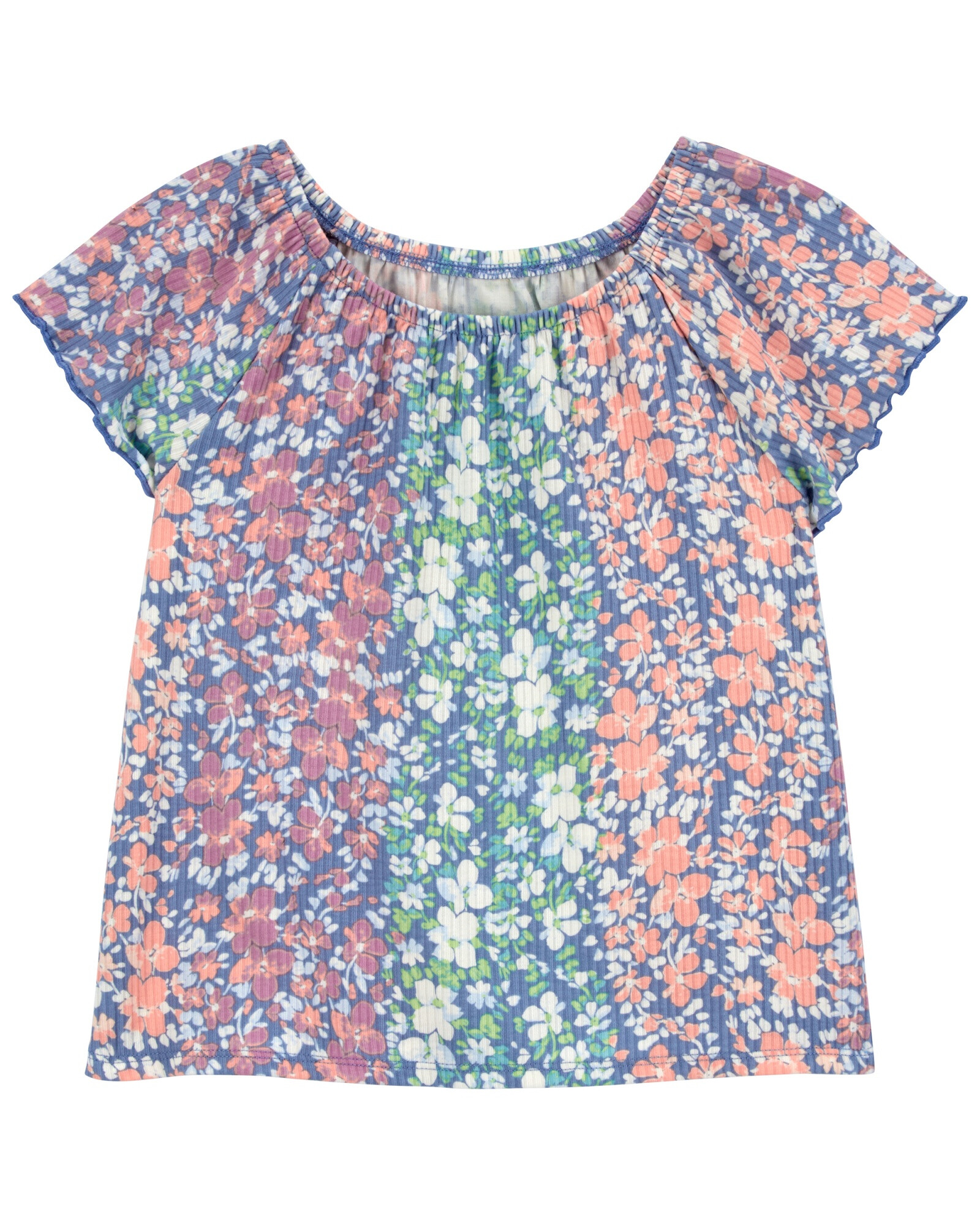 Blusa drapeada diseño floral Blusa drapeada diseño floral