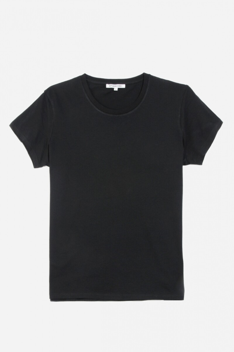 Remera básica melange NEGRO