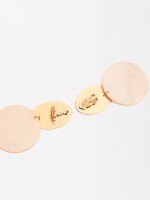 Pendientes De Círculo Esmaltado beige
