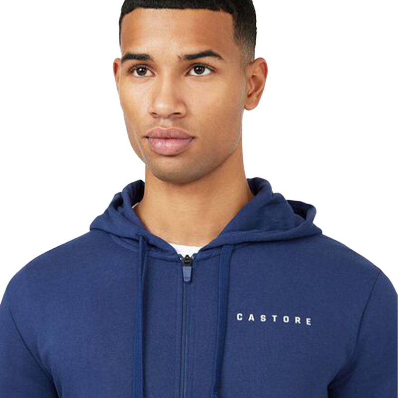 Campera Castore Zip Through Azul