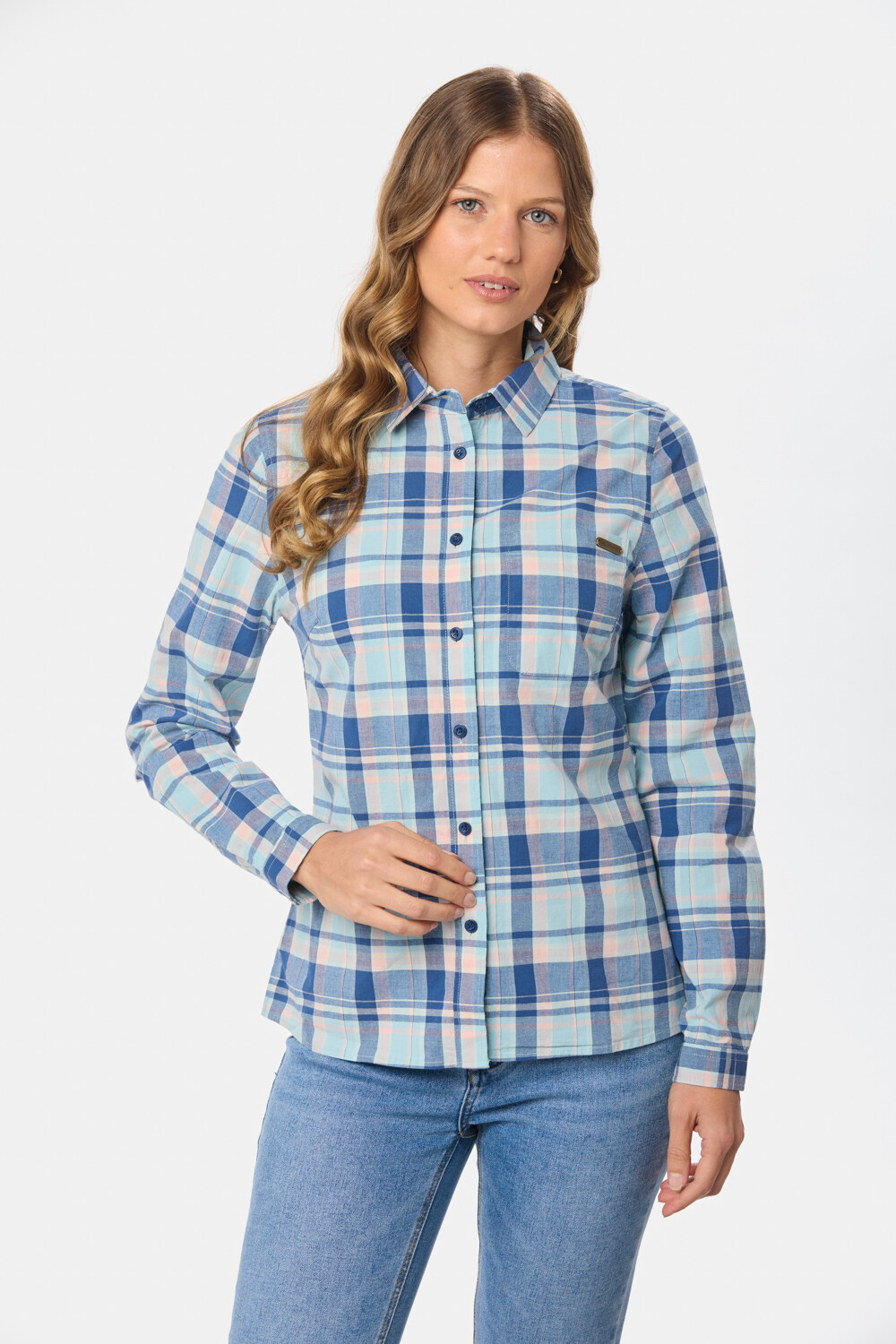 CAMISA A CUADROS Azul