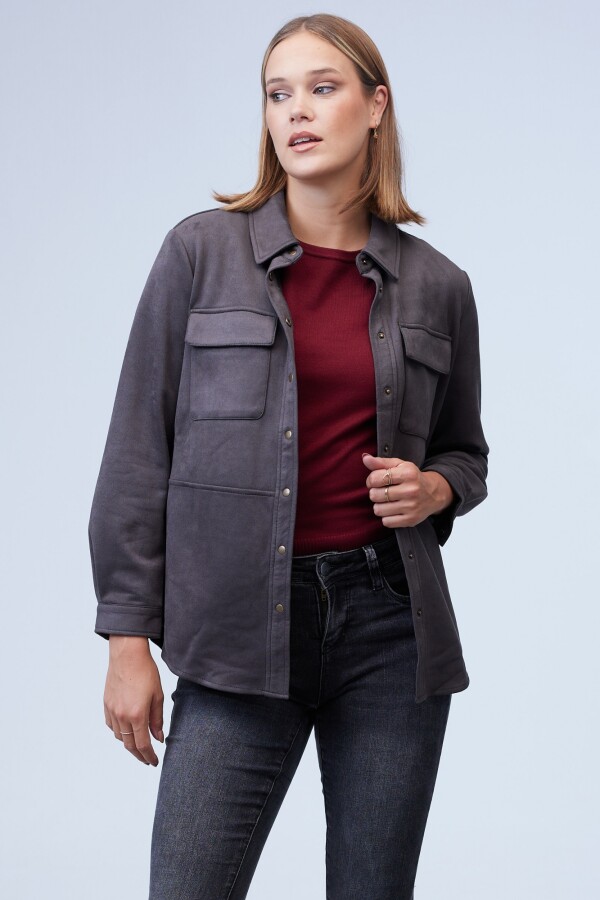 Sobrecamisa Suede GRIS