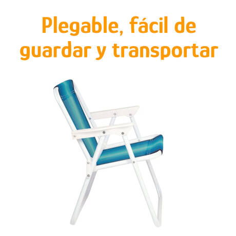 Silla Infantil Alta Acero Mor Plegable Reforzada 30kg Azul/celeste
