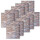 Set X10 Revestimiento Adhesivo Pared Madera Ladrillo Piedra Oscura