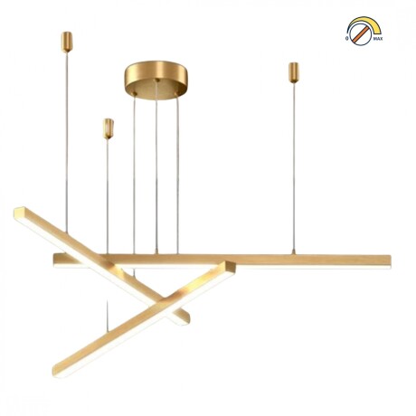 Colgante Led lineal 3 barras 30W Dimerizable DORADA