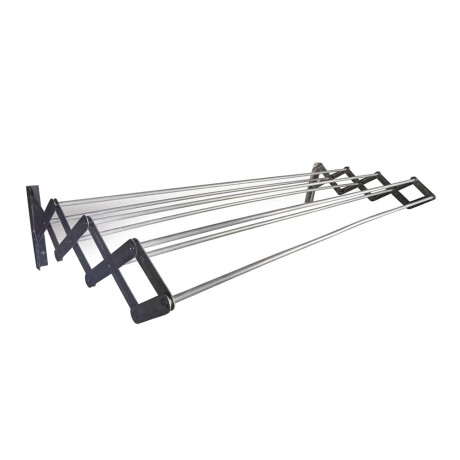 Tendedero Tender Plegable Ropa p/ Pared 1Mt en Aluminio Mor Plateado