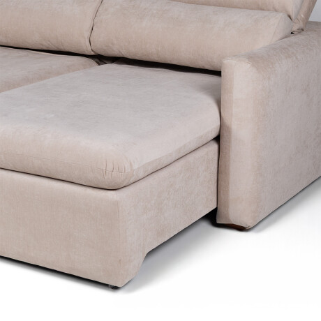Sofá Dublin (Rebatible) - Microfibra - 2 cuerpos TC 1010 (Beige)