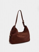 Bolso De Hombro Con Hebillas Laterales canela