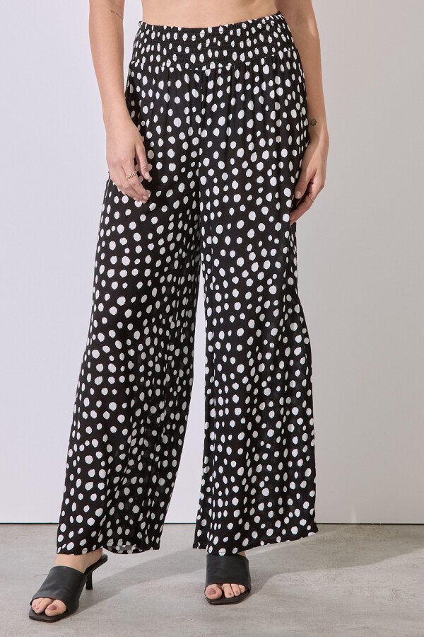 Pantalon Pull On Print NEGRO/CRUDO