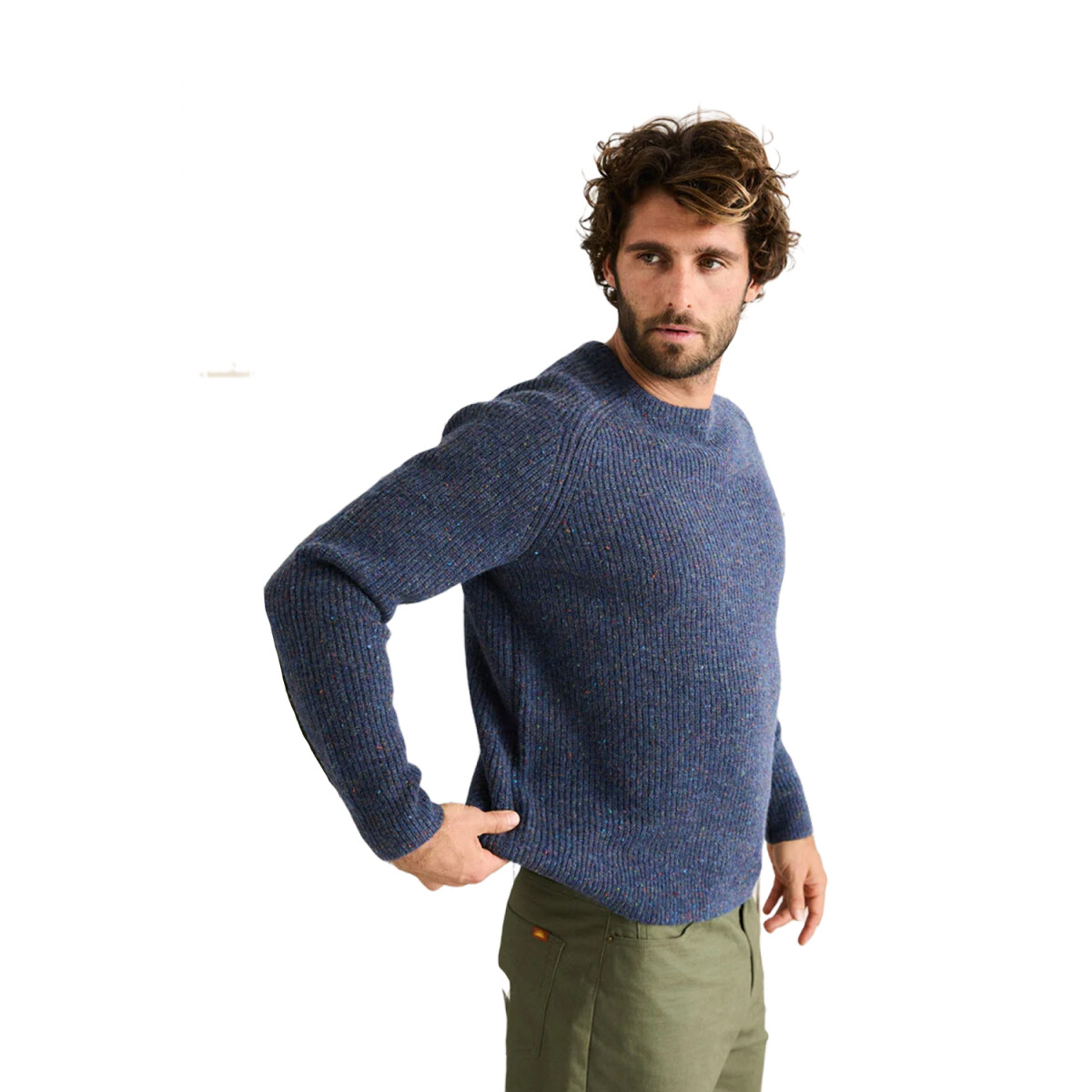 Buzo Rhythm Scramble Crew Knit - Azul 