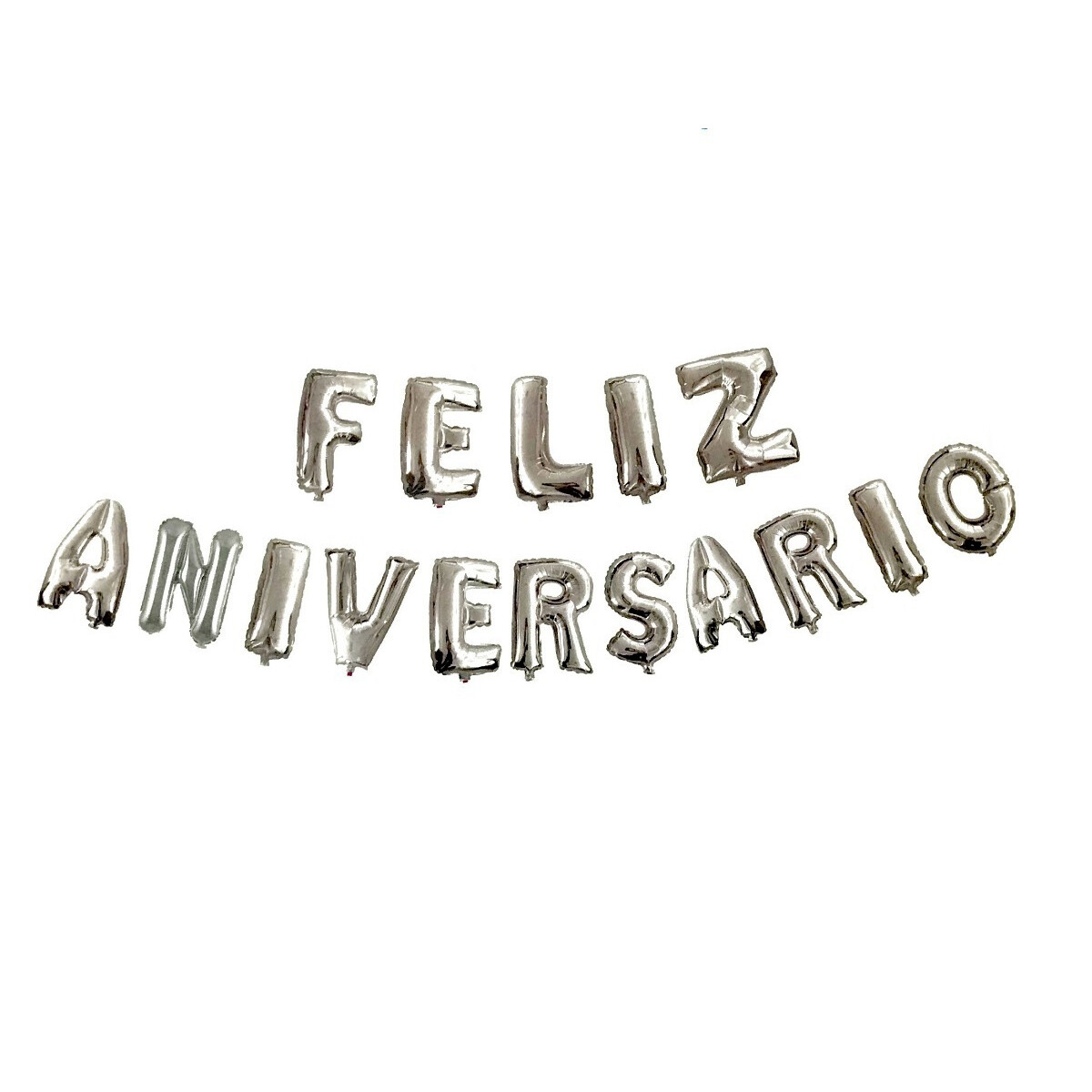 Globo de aluminio Feliz Aniversario - Plata 