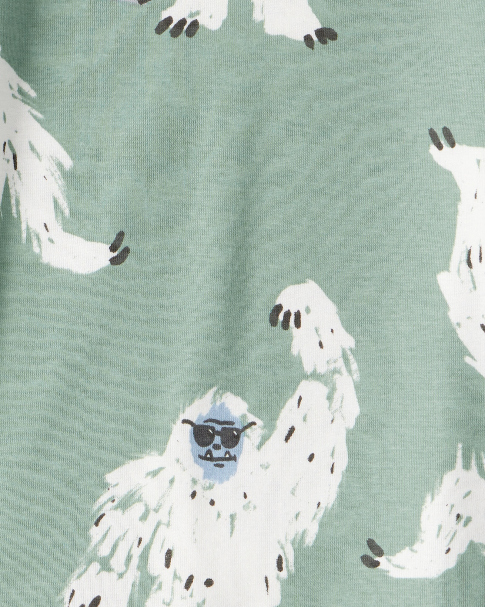 Pijama cuatro piezas de algodón, dos remeras manga larga y dos pantalones, diseño Yeti Pijama cuatro piezas de algodón, dos remeras manga larga y dos pantalones, diseño Yeti