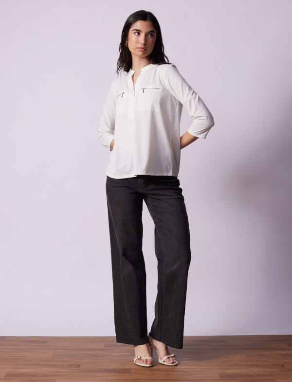 Blusa Zips CRUDO