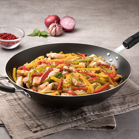 Olla wok con mango y asa modelo NAPOLI, 32cm. -TRAMONTINA TR5680