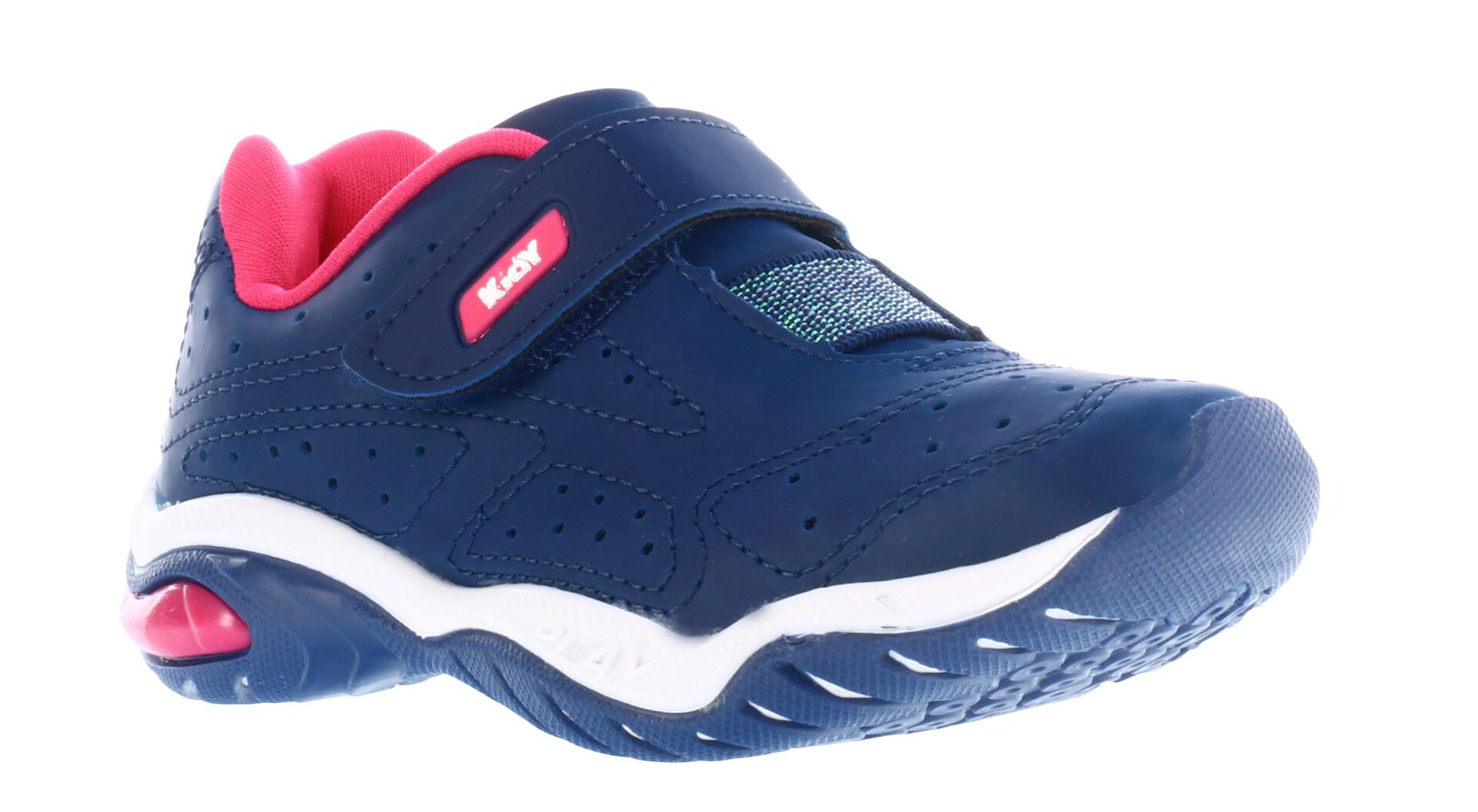 Deportivo con velcro y elástico Kidy - marinho/magenta 